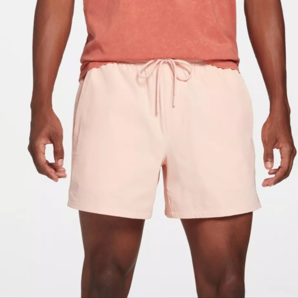 VRST LIV Men's Lightweight Peach Drawstring 5” inseam Shorts